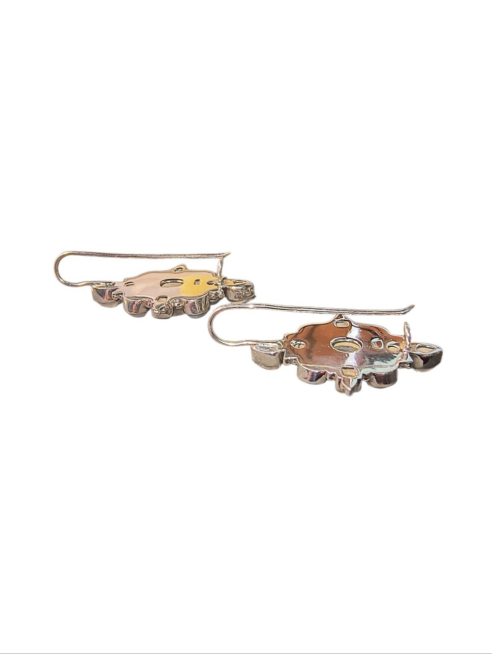 Rainbow Moonstone And White Pearl Large Cluster Drop Earrings Brand New - Picture 7 of 9